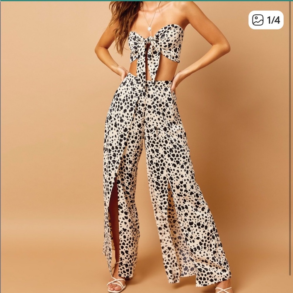 Beach Bunny Ramsey Split‎ Leg Pants, XS - Picture 11 of 12